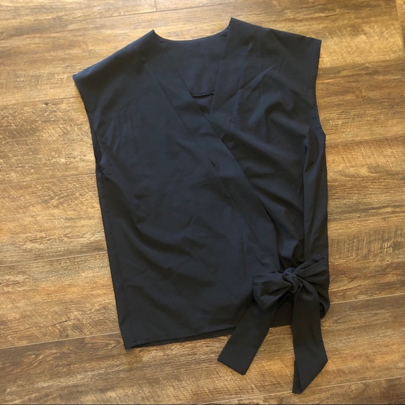 Tops - Black Dressy Tie Tank